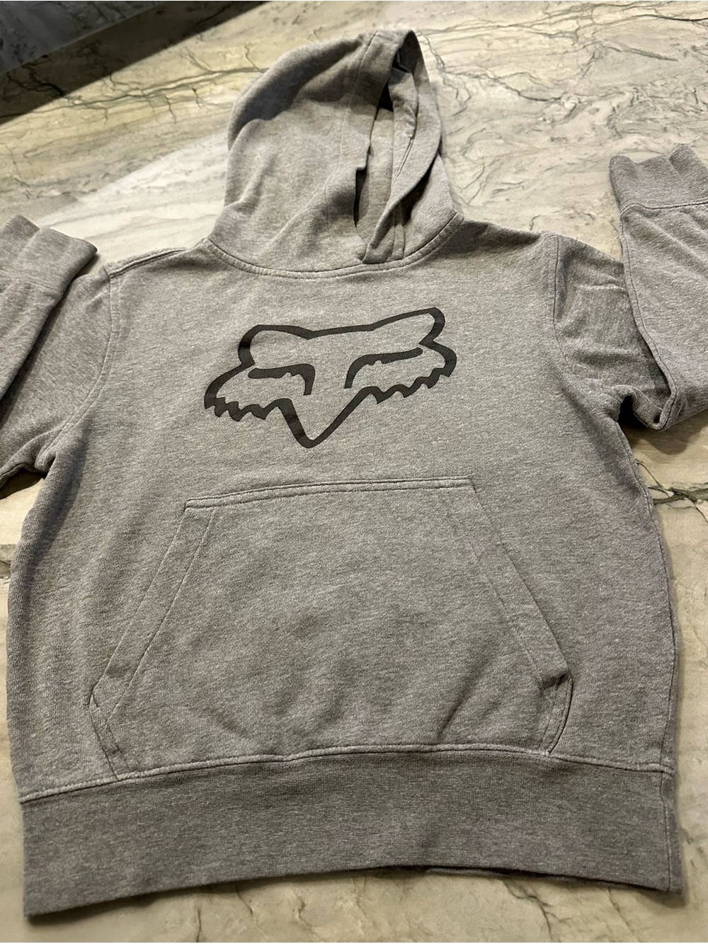 Kids Fox Black and Gray Logo Pullover Hoodie